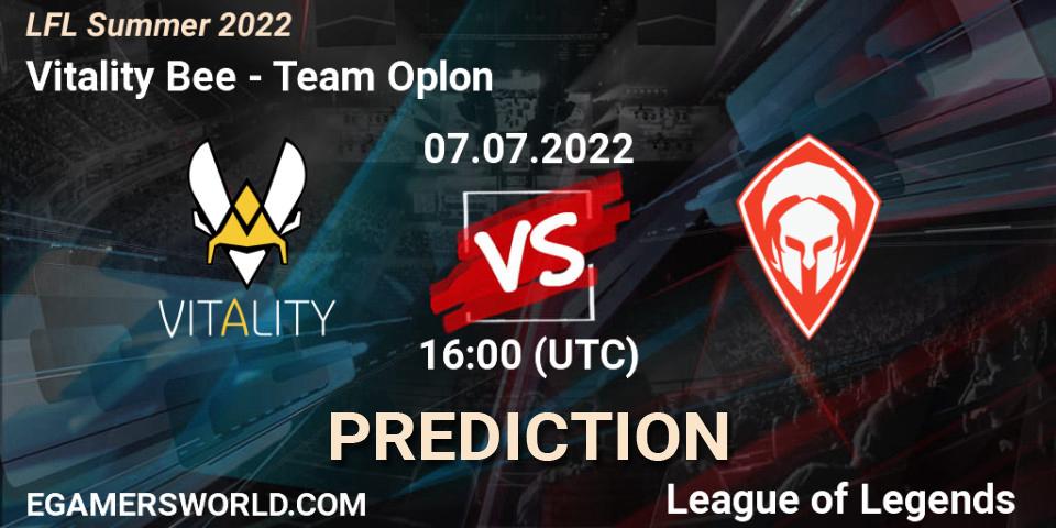 Vitality Bee vs Team Oplon: Betting TIp, Match Prediction. 07.07.2022 at 16:00. LoL, LFL Summer 2022