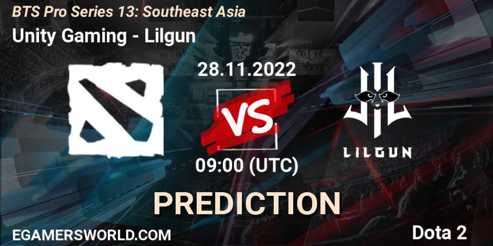 Unity Gaming vs Lilgun: Betting TIp, Match Prediction. 28.11.22. Dota 2, BTS Pro Series 13: Southeast Asia
