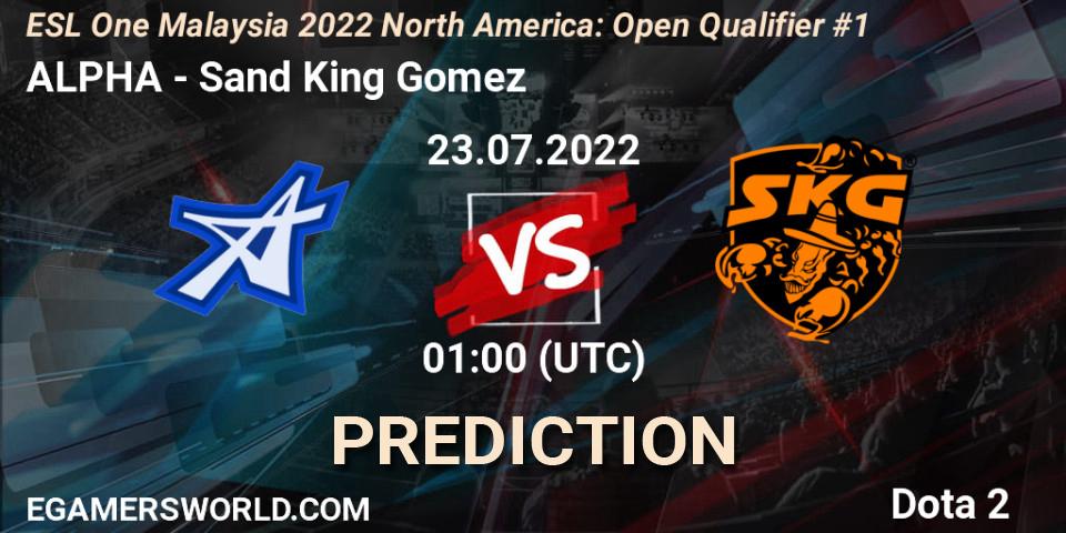 ALPHA vs Sand King Gomez: Betting TIp, Match Prediction. 23.07.22. Dota 2, ESL One Malaysia 2022 North America: Open Qualifier #1