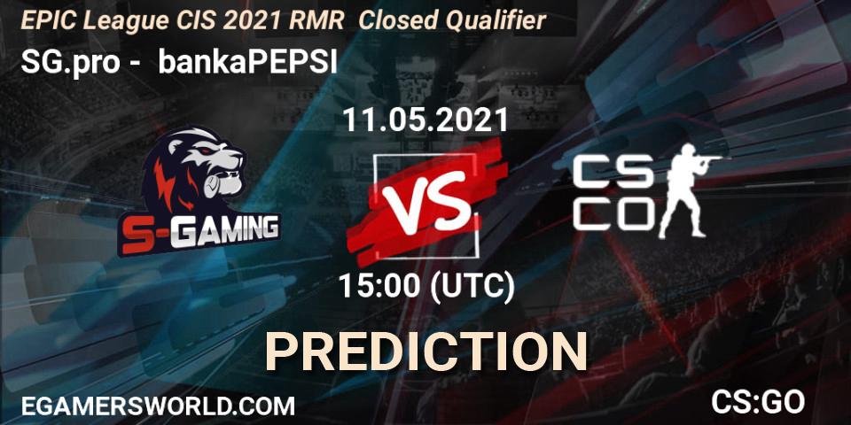 SG.pro vs bankaPEPSI: Betting TIp, Match Prediction. 11.05.21. CS2 (CS:GO), EPIC League CIS 2021 RMR Closed Qualifier