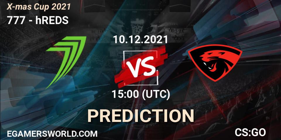 777 vs hREDS: Betting TIp, Match Prediction. 10.12.21. CS2 (CS:GO), SWSG X-mas Cup