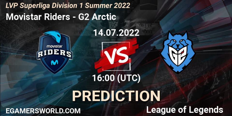 Movistar Riders vs G2 Arctic: Betting TIp, Match Prediction. 14.07.22. LoL, LVP Superliga Division 1 Summer 2022