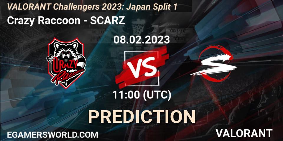 Crazy Raccoon vs SCARZ: Betting TIp, Match Prediction. 08.02.23. VALORANT, VALORANT Challengers 2023: Japan Split 1