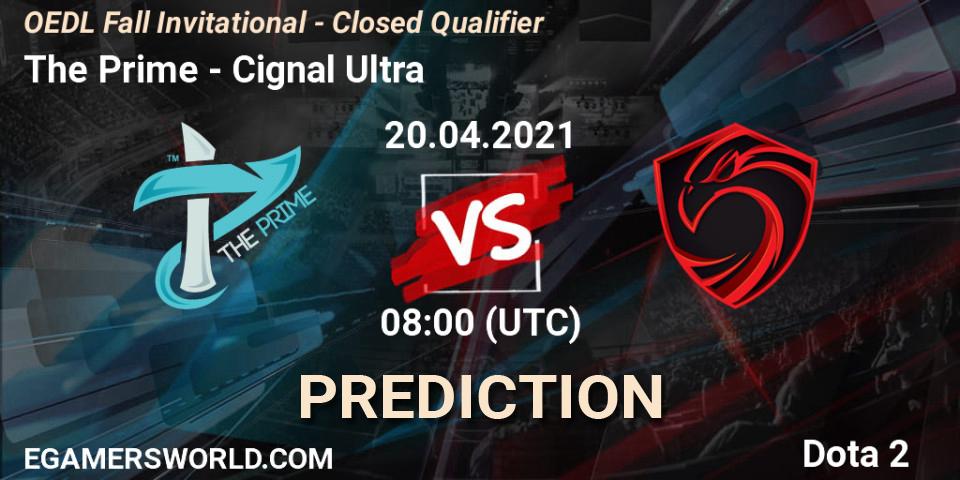 The Prime vs Cignal Ultra: Betting TIp, Match Prediction. 20.04.21. Dota 2, OEDL Fall Invitational - Closed Qualifier