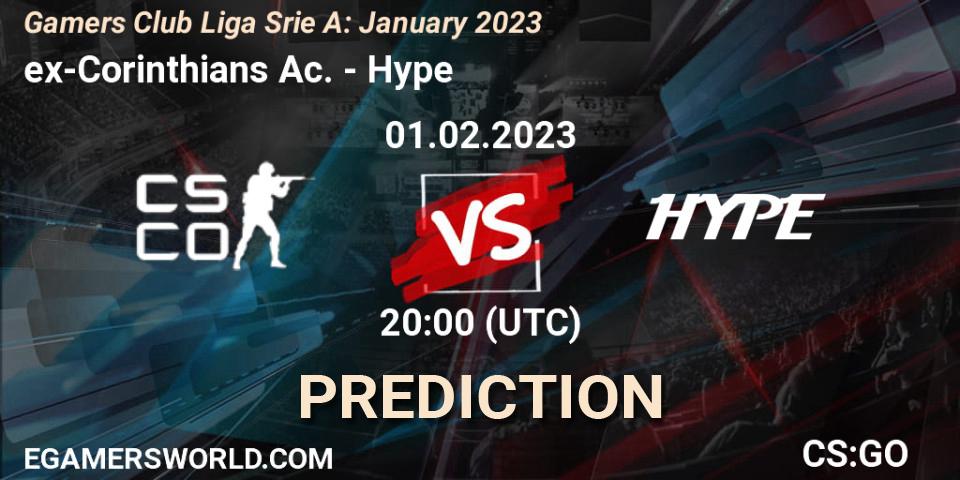ex-Corinthians Ac. vs Hype: Betting TIp, Match Prediction. 01.02.23. CS2 (CS:GO), Gamers Club Liga Série A: January 2023