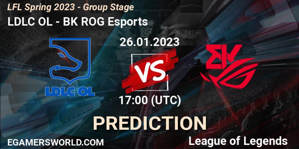 LDLC OL vs BK ROG Esports: Betting TIp, Match Prediction. 26.01.23. LoL, LFL Spring 2023 - Group Stage