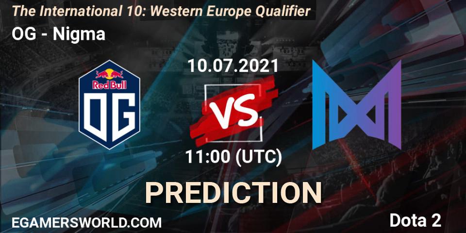 OG vs Nigma Galaxy: Betting TIp, Match Prediction. 10.07.21. Dota 2, The International 10: Western Europe Qualifier