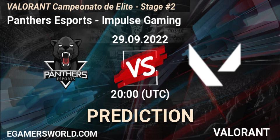 Panthers Esports vs Impulse Gaming: Betting TIp, Match Prediction. 29.09.22. VALORANT, VALORANT Campeonato de Elite - Stage #2