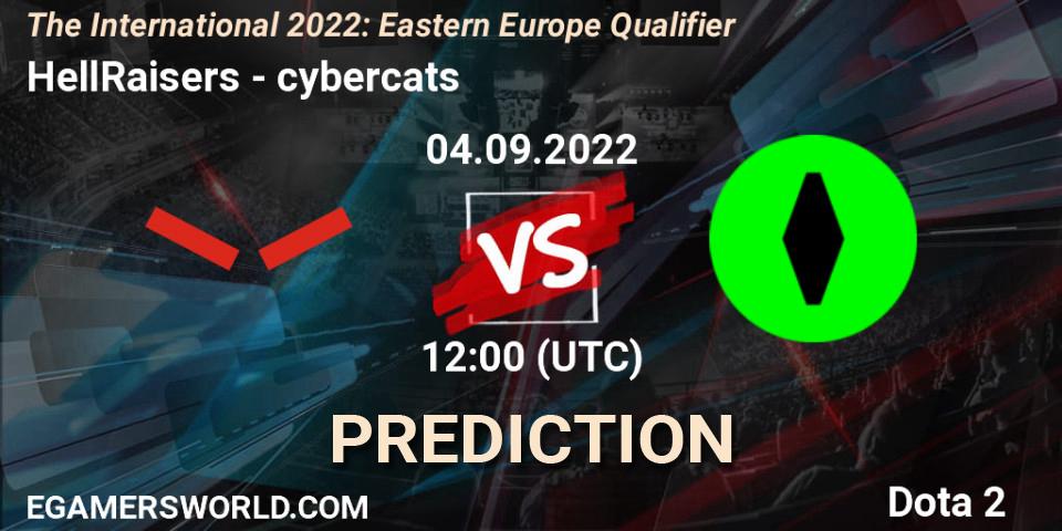 HellRaisers vs cybercats: Betting TIp, Match Prediction. 04.09.2022 at 10:37. Dota 2, The International 2022: Eastern Europe Qualifier