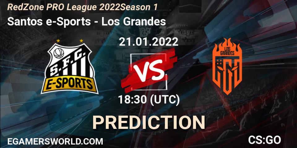 Santos e-Sports vs Los Grandes: Betting TIp, Match Prediction. 21.01.22. CS2 (CS:GO), RedZone PRO League 2022 Season 1