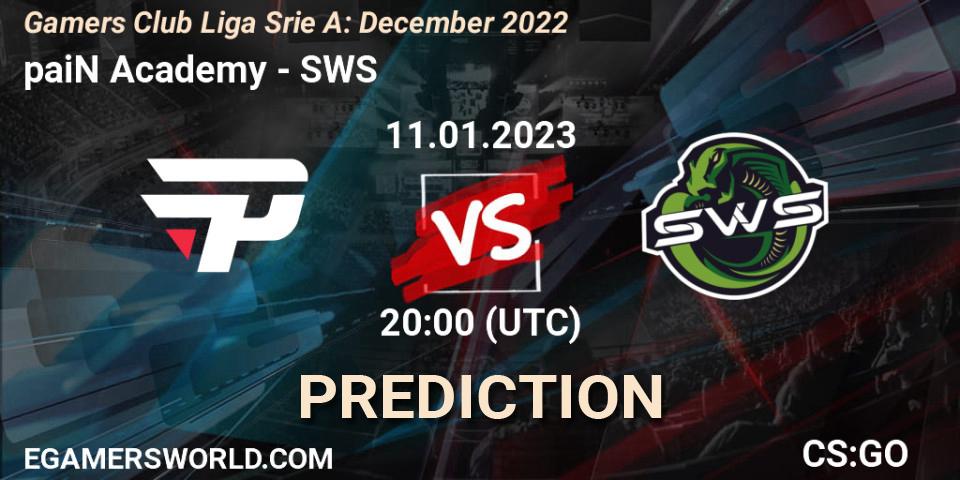 paiN Academy vs SWS: Betting TIp, Match Prediction. 11.01.23. CS2 (CS:GO), Gamers Club Liga Série A: December 2022