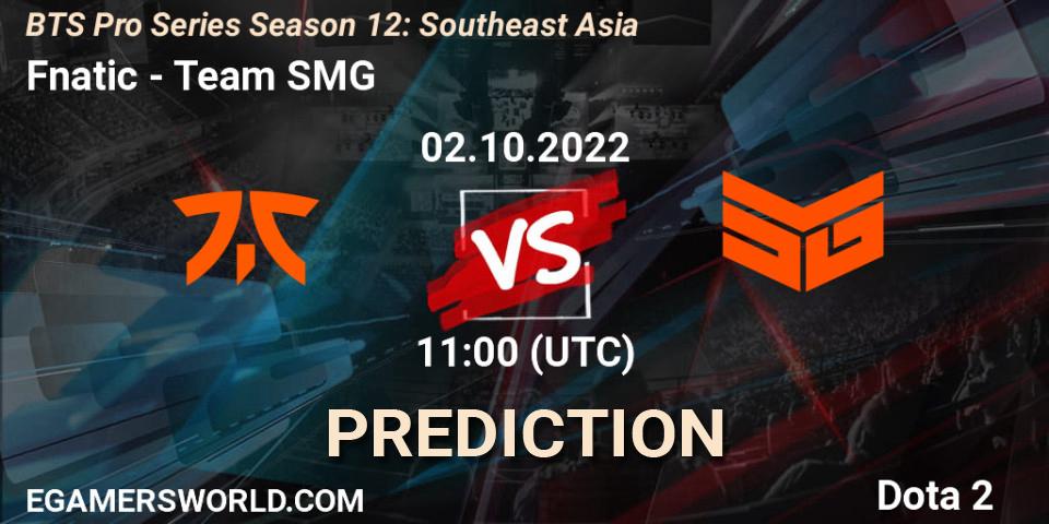 Fnatic vs Team SMG: Betting TIp, Match Prediction. 02.10.22. Dota 2, BTS Pro Series Season 12: Southeast Asia