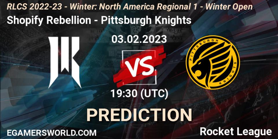Shopify Rebellion vs Pittsburgh Knights: Betting TIp, Match Prediction. 03.02.23. Rocket League, RLCS 2022-23 - Winter: North America Regional 1 - Winter Open