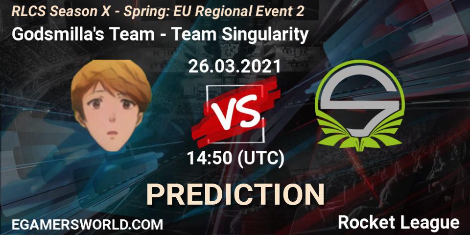 Godsmilla's Team vs Team Singularity: Betting TIp, Match Prediction. 26.03.21. Rocket League, RLCS Season X - Spring: EU Regional Event 2