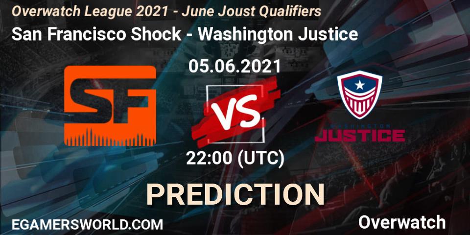 San Francisco Shock vs Washington Justice: Betting TIp, Match Prediction. 05.06.21. Overwatch, Overwatch League 2021 - June Joust Qualifiers