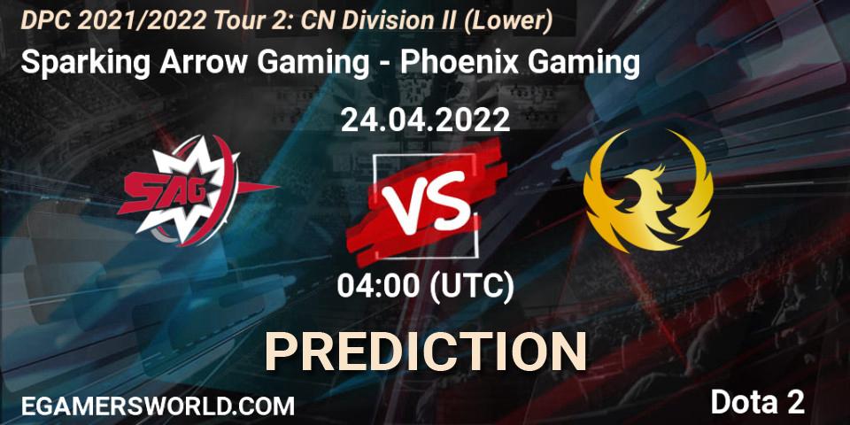 Sparking Arrow Gaming vs Phoenix Gaming: Betting TIp, Match Prediction. 24.04.22. Dota 2, DPC 2021/2022 Tour 2: CN Division II (Lower)