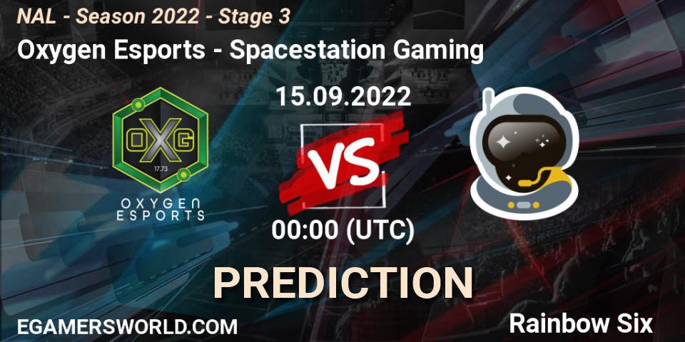 Oxygen Esports vs Spacestation Gaming: Betting TIp, Match Prediction. 15.09.2022 at 00:00. Rainbow Six, NAL - Season 2022 - Stage 3