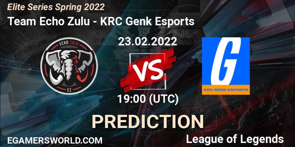 Team Echo Zulu vs KRC Genk Esports: Betting TIp, Match Prediction. 23.02.22. LoL, Elite Series Spring 2022