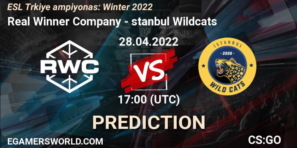 Real Winner Company vs İstanbul Wildcats: Betting TIp, Match Prediction. 28.04.2022 at 17:00. Counter-Strike (CS2), ESL Türkiye Şampiyonası: Winter 2022