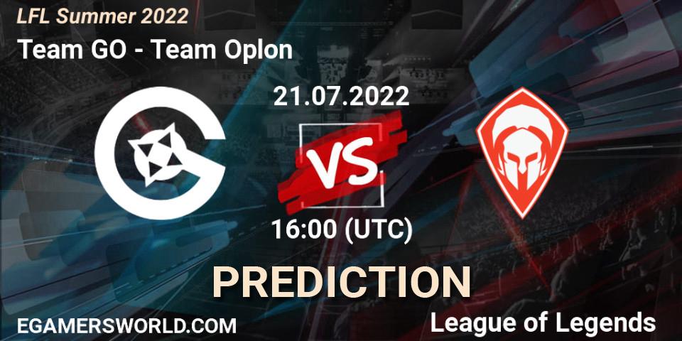 Team GO vs Team Oplon: Betting TIp, Match Prediction. 21.07.22. LoL, LFL Summer 2022