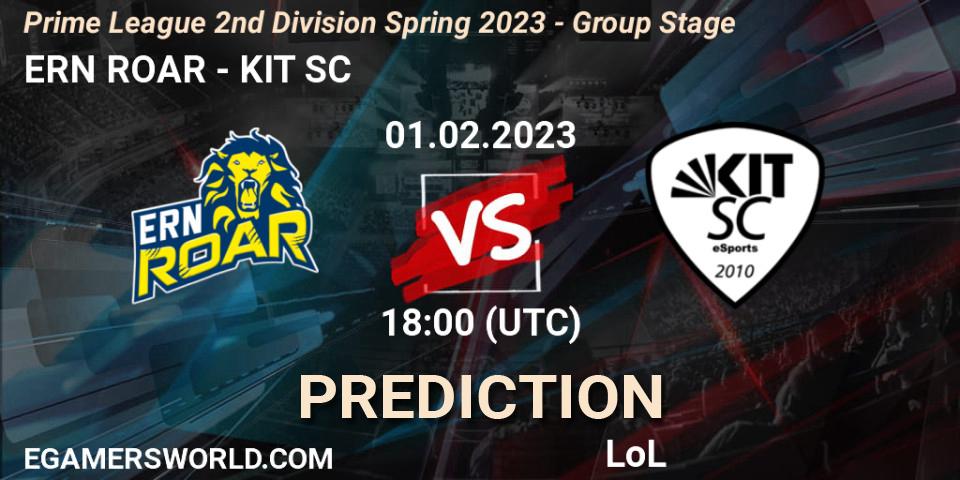 ERN ROAR vs KIT SC: Betting TIp, Match Prediction. 01.02.23. LoL, Prime League 2nd Division Spring 2023 - Group Stage