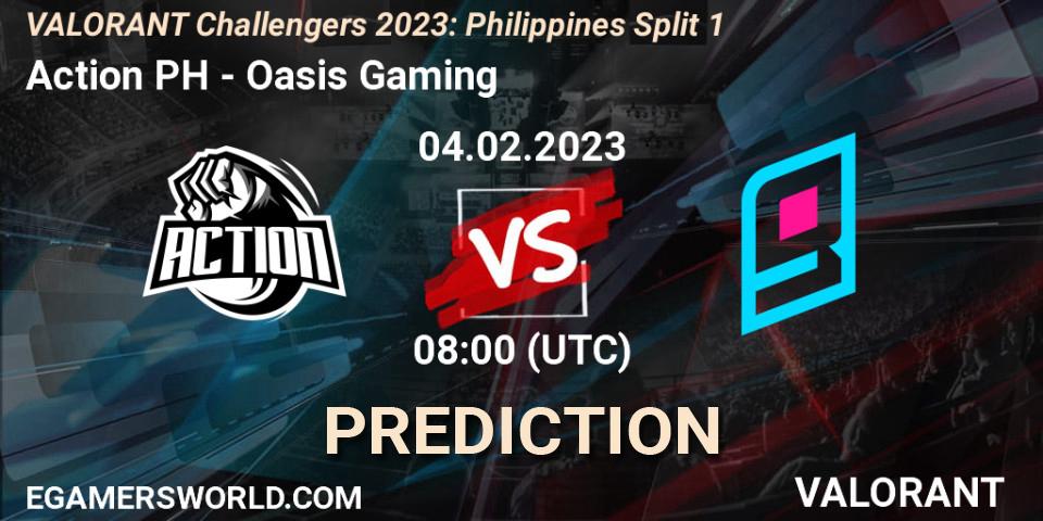 Action PH vs Oasis Gaming: Betting TIp, Match Prediction. 04.02.23. VALORANT, VALORANT Challengers 2023: Philippines Split 1