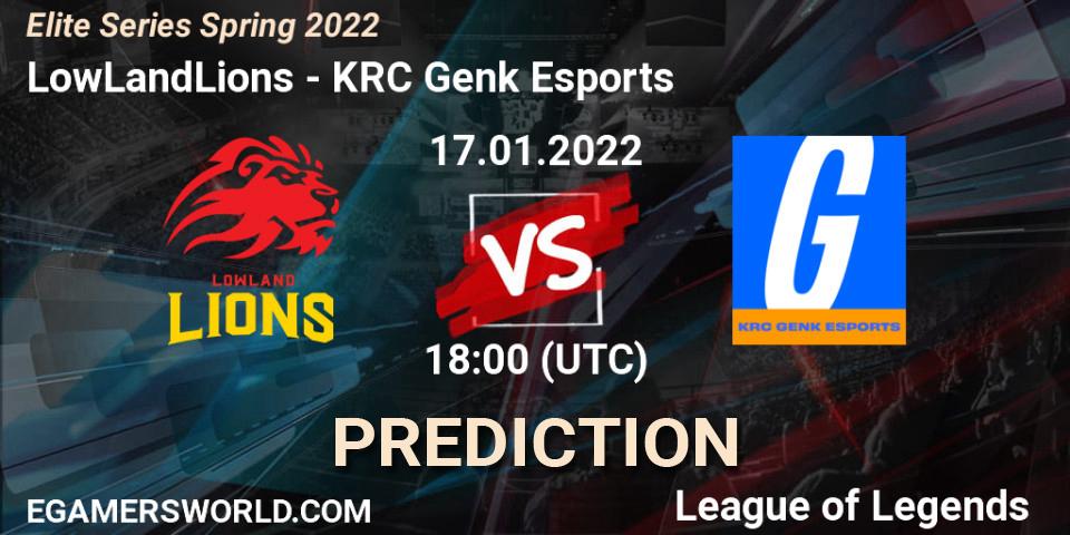 LowLandLions vs KRC Genk Esports: Betting TIp, Match Prediction. 17.01.22. LoL, Elite Series Spring 2022