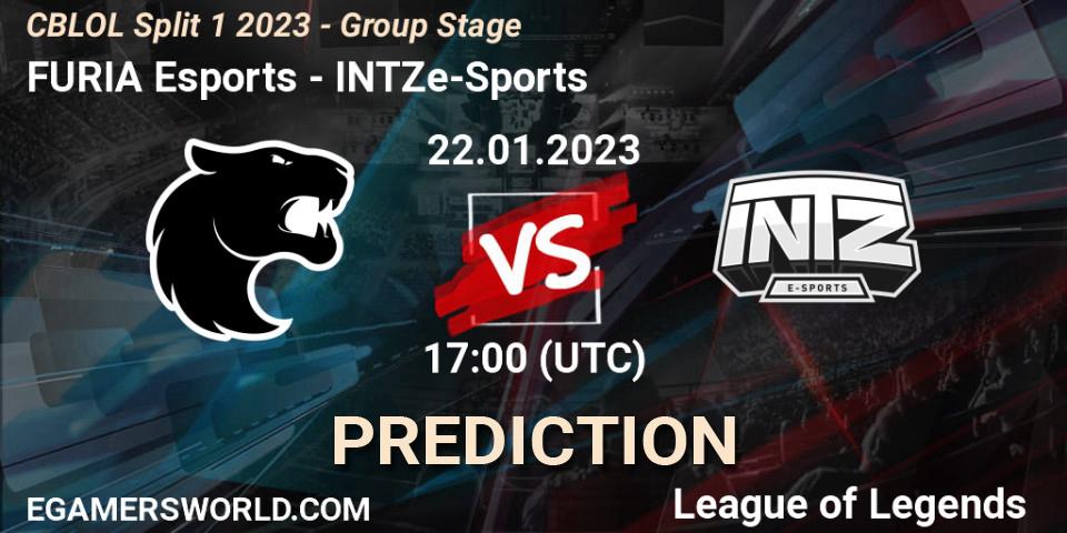 FURIA Esports vs INTZ e-Sports: Betting TIp, Match Prediction. 22.01.23. LoL, CBLOL Split 1 2023 - Group Stage
