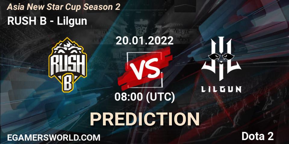 RUSH B vs Lilgun: Betting TIp, Match Prediction. 20.01.22. Dota 2, Asia New Star Cup Season 2