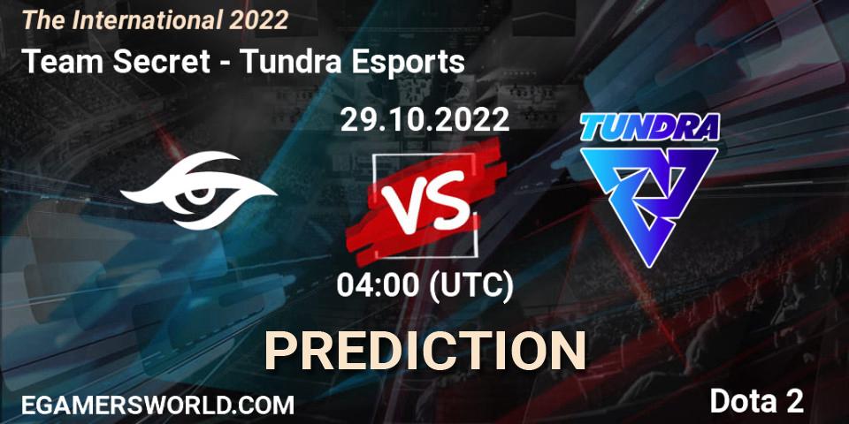 Team Secret vs Tundra Esports: Betting TIp, Match Prediction. 29.10.22. Dota 2, The International 2022