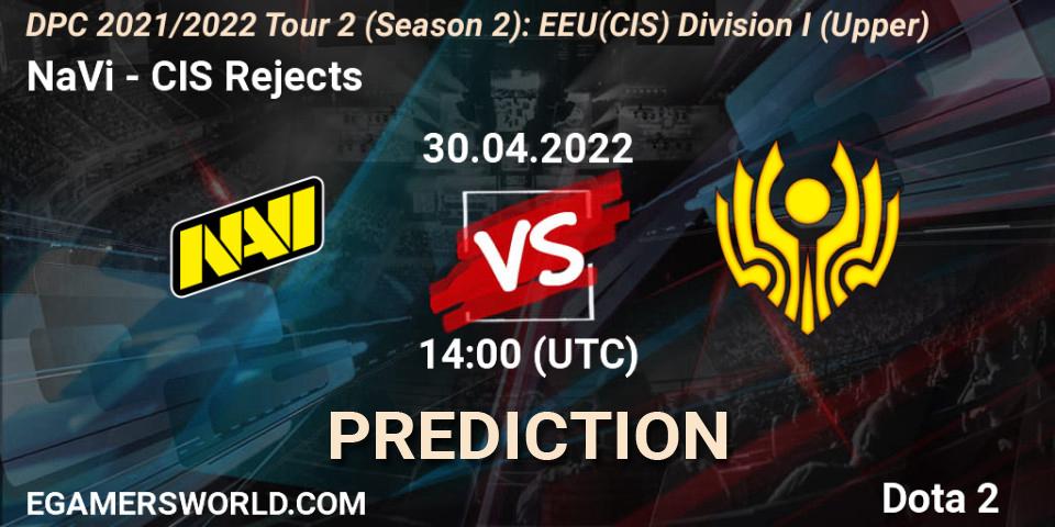NaVi vs CIS Rejects: Betting TIp, Match Prediction. 30.04.22. Dota 2, DPC 2021/2022 Tour 2 (Season 2): EEU(CIS) Division I (Upper)