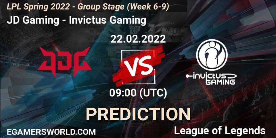 JD Gaming vs Invictus Gaming: Betting TIp, Match Prediction. 22.02.2022 at 11:00. LoL, LPL Spring 2022 - Group Stage (Week 6-9)