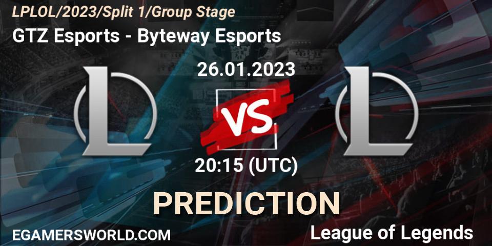 GTZ Bulls vs Byteway Esports: Betting TIp, Match Prediction. 26.01.23. LoL, LPLOL Split 1 2023 - Group Stage