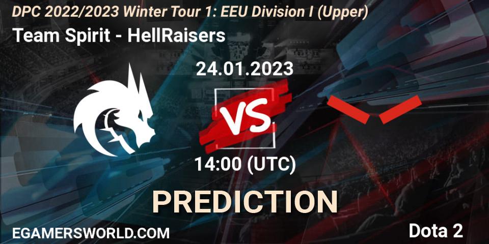 Team Spirit vs HellRaisers: Betting TIp, Match Prediction. 24.01.23. Dota 2, DPC 2022/2023 Winter Tour 1: EEU Division I (Upper)