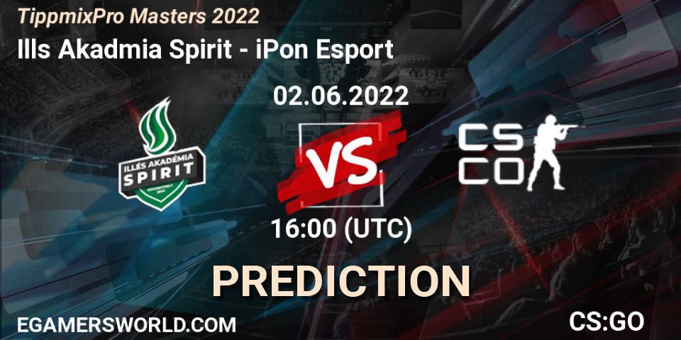 Illés Akadémia Spirit vs iPon Esport: Betting TIp, Match Prediction. 02.06.2022 at 16:00. Counter-Strike (CS2), TippmixPro Masters 2022