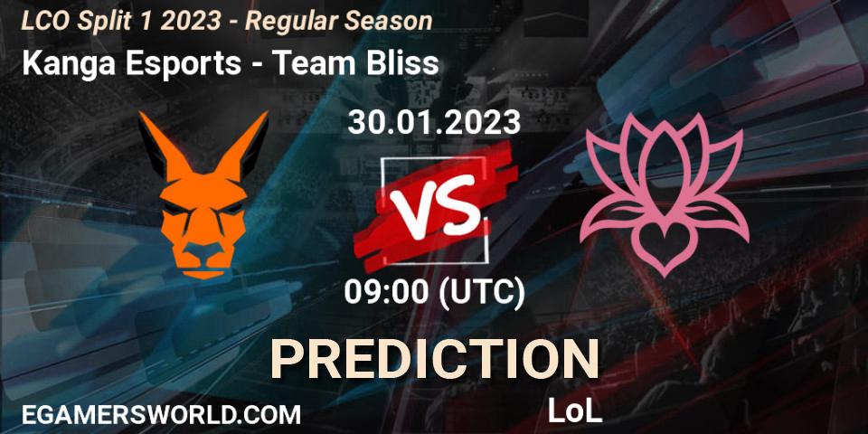 Kanga Esports vs Team Bliss: Betting TIp, Match Prediction. 30.01.23. LoL, LCO Split 1 2023 - Regular Season