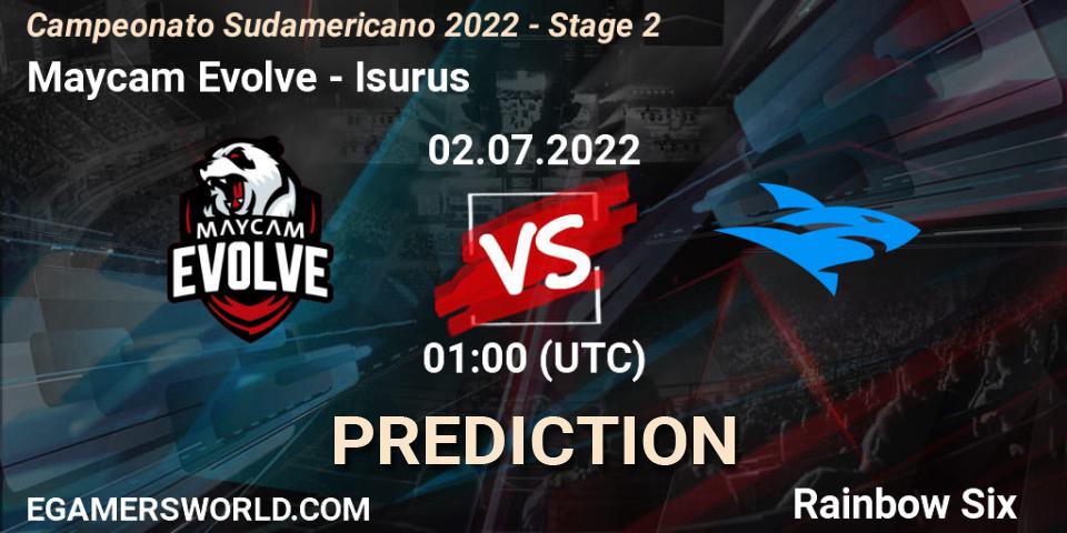 Maycam Evolve vs Isurus: Betting TIp, Match Prediction. 02.07.2022 at 01:00. Rainbow Six, Campeonato Sudamericano 2022 - Stage 2