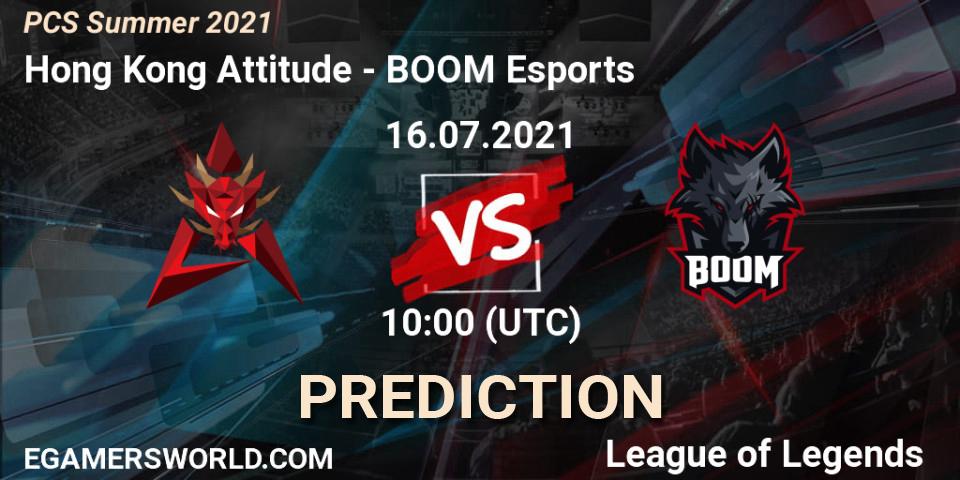 Hong Kong Attitude vs BOOM Esports: Betting TIp, Match Prediction. 16.07.21. LoL, PCS Summer 2021