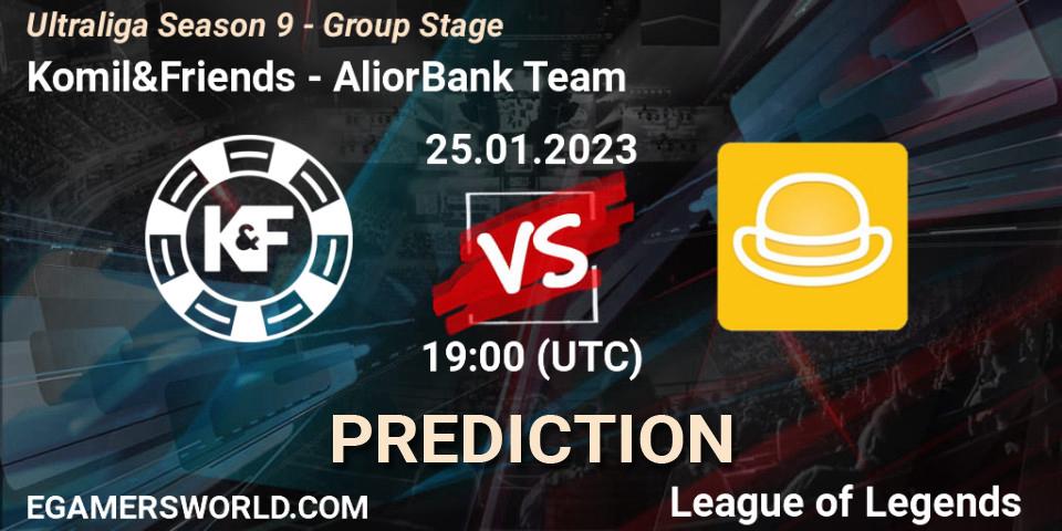 Komil&Friends vs AliorBank Team: Betting TIp, Match Prediction. 25.01.2023 at 19:00. LoL, Ultraliga Season 9 - Group Stage