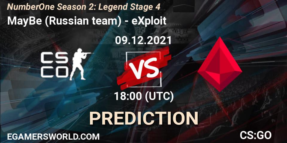 MayBe (Russian team) vs eXploit: Betting TIp, Match Prediction. 09.12.21. CS2 (CS:GO), NumberOne Season 2: Legend Stage 4