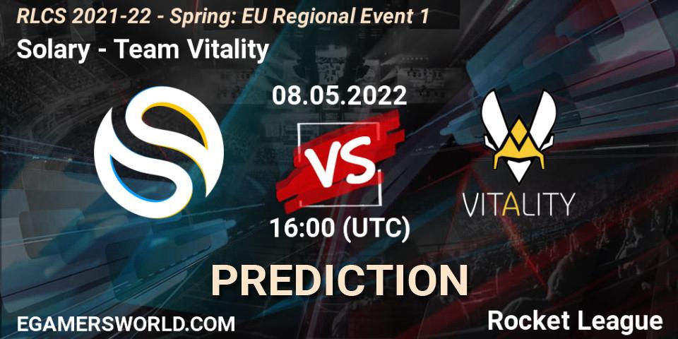 Solary vs Team Vitality: Betting TIp, Match Prediction. 08.05.2022 at 16:00. Rocket League, RLCS 2021-22 - Spring: EU Regional Event 1