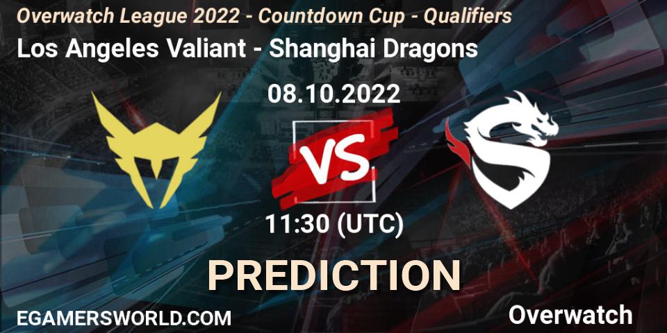 Los Angeles Valiant vs Shanghai Dragons: Betting TIp, Match Prediction. 08.10.22. Overwatch, Overwatch League 2022 - Countdown Cup - Qualifiers