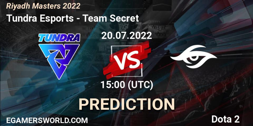 Tundra Esports vs Team Secret: Betting TIp, Match Prediction. 20.07.22. Dota 2, Riyadh Masters 2022