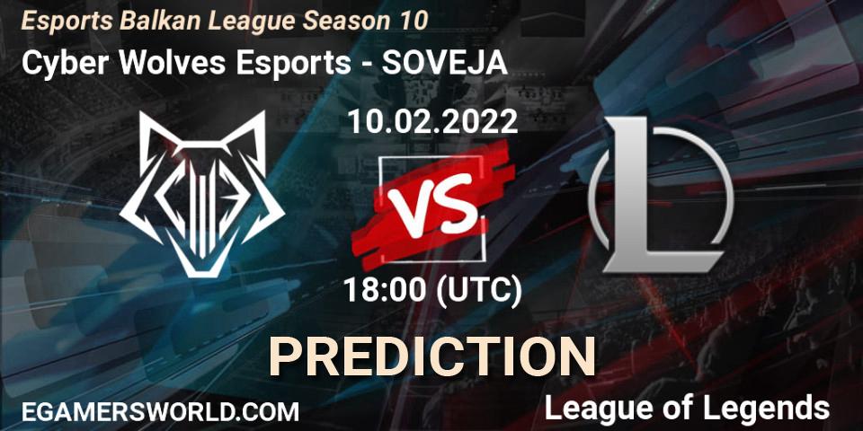 Cyber Wolves Esports vs SOVEJA: Betting TIp, Match Prediction. 10.02.2022 at 18:00. LoL, Esports Balkan League Season 10