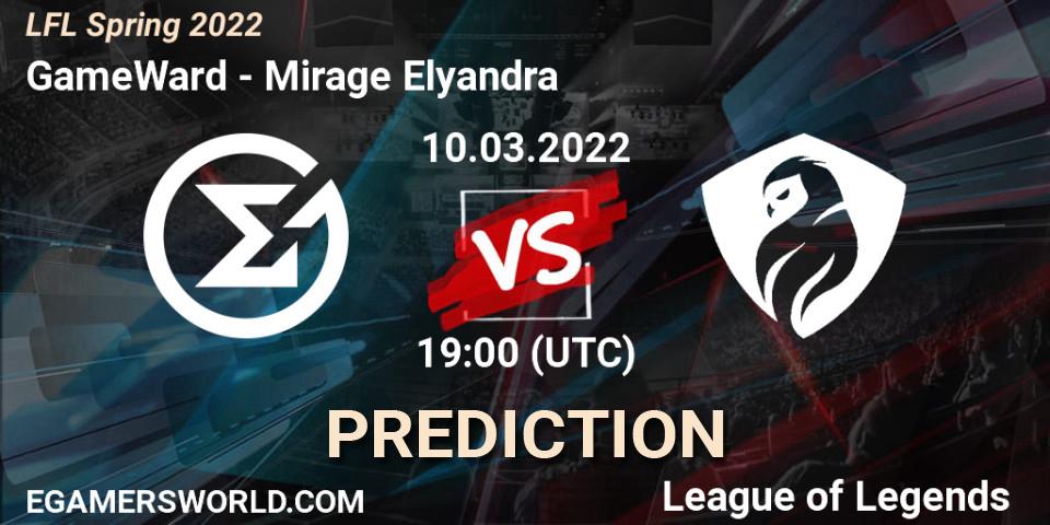 GameWard vs Mirage Elyandra: Betting TIp, Match Prediction. 10.03.2022 at 19:00. LoL, LFL Spring 2022