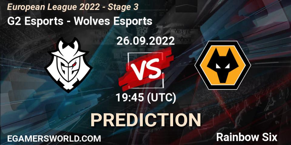 G2 Esports vs Wolves Esports: Betting TIp, Match Prediction. 26.09.22. Rainbow Six, European League 2022 - Stage 3