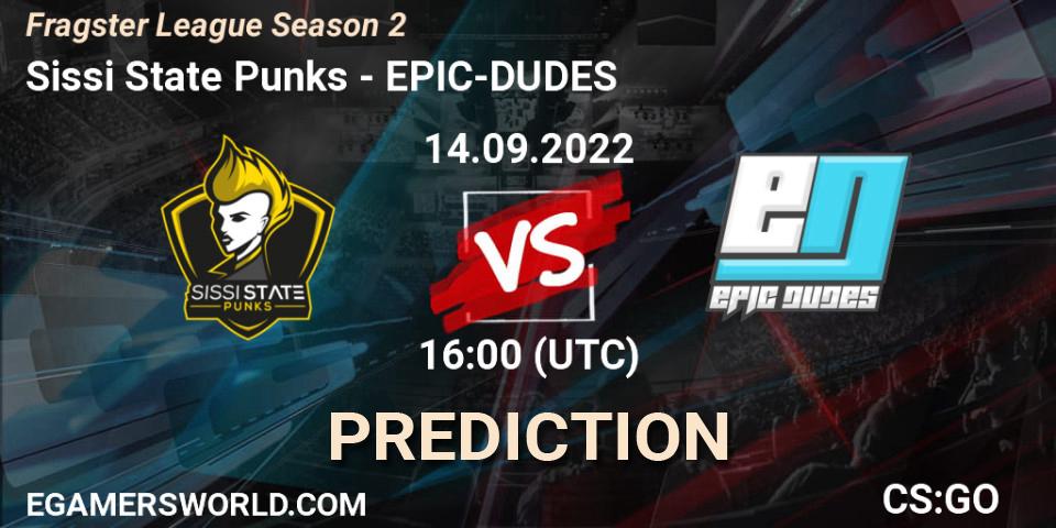Sissi State Punks vs EPIC-DUDES: Betting TIp, Match Prediction. 14.09.22. CS2 (CS:GO), Fragster League Season 2