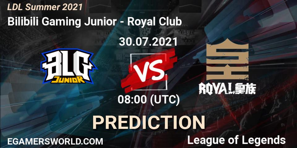 Bilibili Gaming Junior vs Royal Club: Betting TIp, Match Prediction. 31.07.2021 at 09:00. LoL, LDL Summer 2021