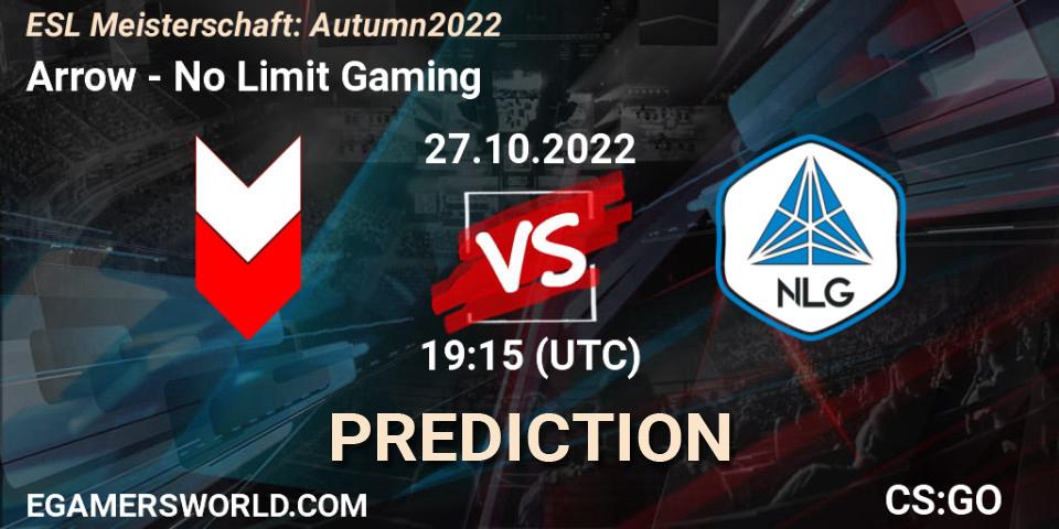 Arrow vs No Limit Gaming: Betting TIp, Match Prediction. 27.10.22. CS2 (CS:GO), ESL Meisterschaft: Autumn 2022