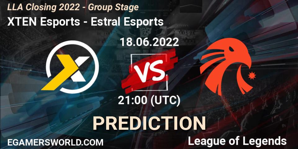 XTEN Esports vs Estral Esports: Betting TIp, Match Prediction. 18.06.22. LoL, LLA Closing 2022 - Group Stage